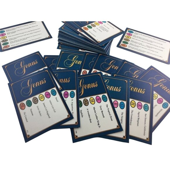 Trivial Pursuit Genius Edition Blue Cards Random Replacement or Craft Lot 50 mq - Picture 5 of 10